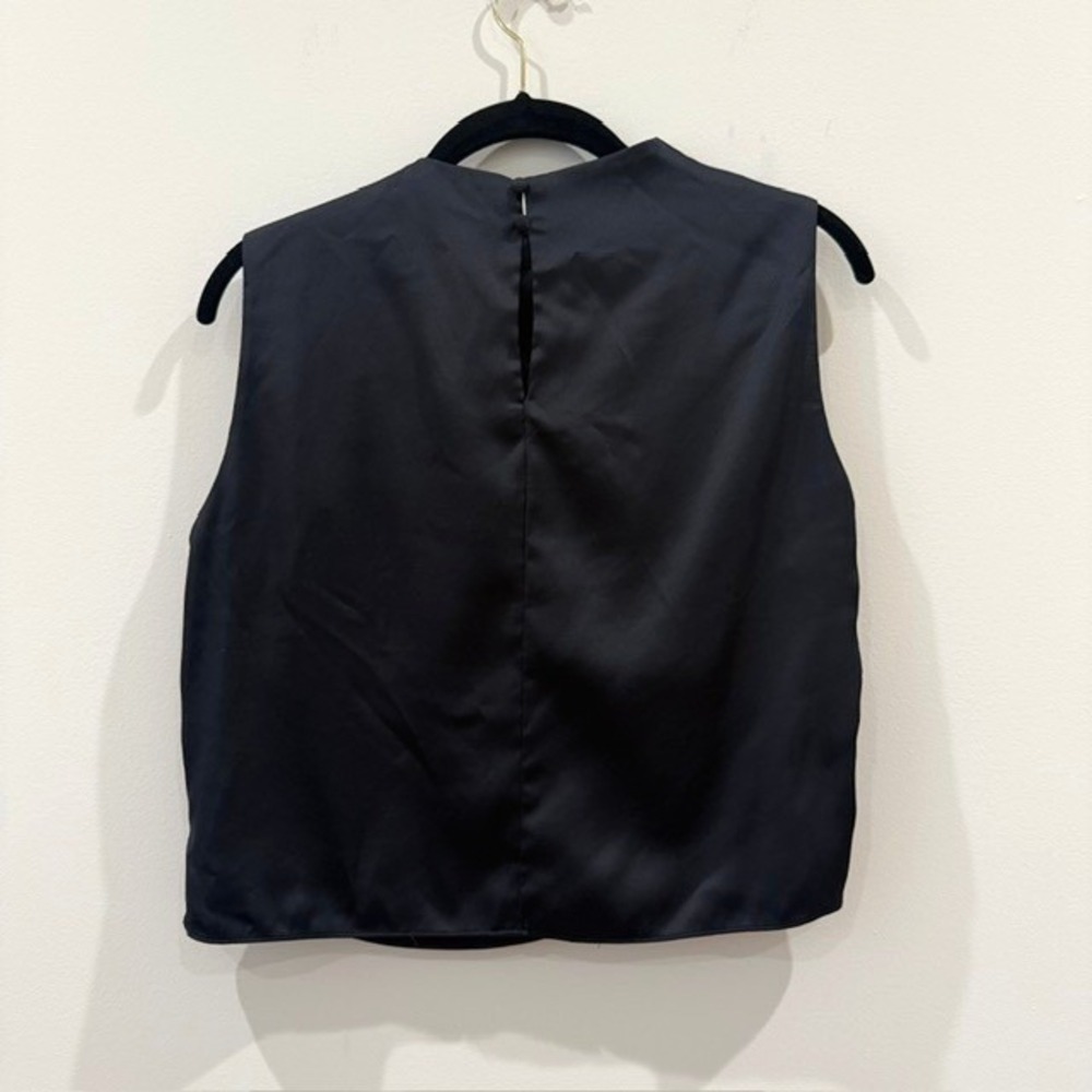 Abercrombie & Fitch Satin High-Neck Draped Cowl Top Whimsigoth Blouse | Size S - Picture 6 of 7